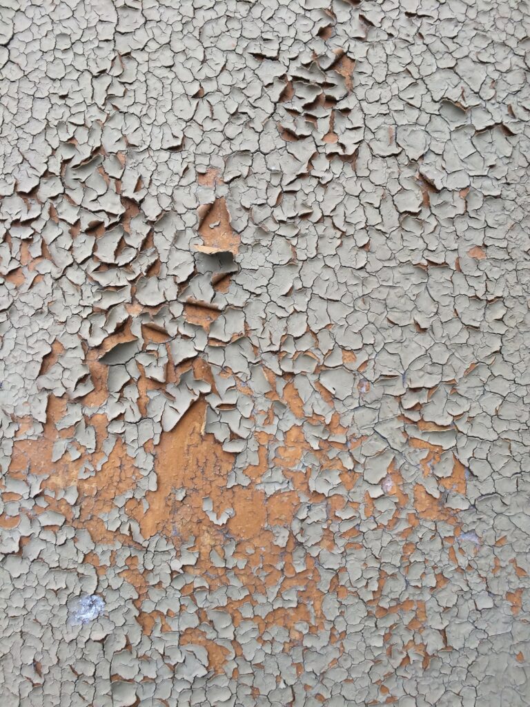dried paint that looks like dead skin